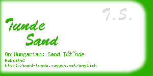 tunde sand business card